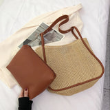 Sac en paille tissé à la main pour femme