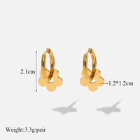 Boucles d'oreilles pendantes motif floral