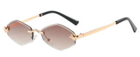 Lunettes de soleil polygonales vintage pour femmes