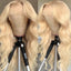 Perruque synthétique blonde Wavy