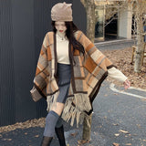 Écharpe Châle Femme Hiver à Franges Polyester Style Ethnique Retro