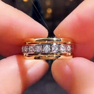 Bague de mariage tendance en zircone cubique - EMAKUJITIA