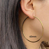 Boucles d'oreilles créoles en Acier Inoxydable - EMAKUJITIA
