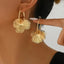 Boucles D'Oreilles Creuses En forme Fleur Vintage Pour Femmes