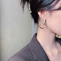 Boucles d'oreilles en opale avec pendentif forme cercle - EMAKUJITIA