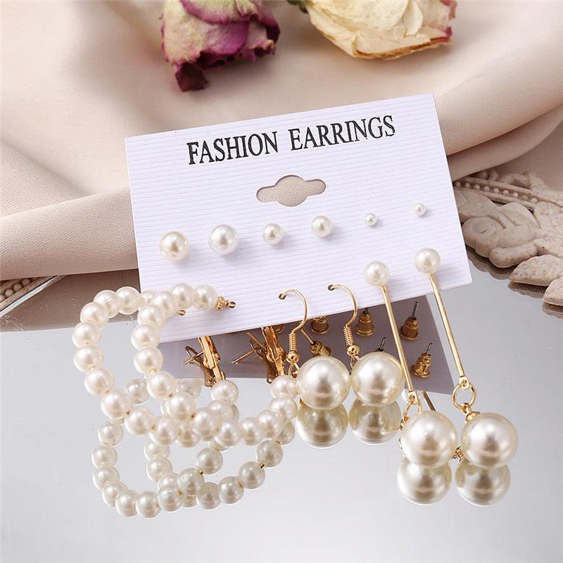 Boucles d'oreilles en perles Vintage pour femmes - EMAKUJITIA
