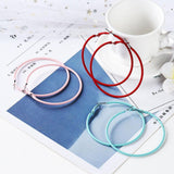 Boucles d'oreilles grand cercle couleur unie - EMAKUJITIA