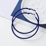Boucles d'oreilles grand cercle couleur unie - EMAKUJITIA