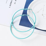 Boucles d'oreilles grand cercle couleur unie - EMAKUJITIA
