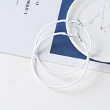 Boucles d'oreilles grand cercle couleur unie - EMAKUJITIA