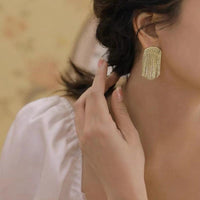 Boucles d'oreilles Vintage à pampilles en métal pour femmes - EMAKUJITIA