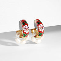Boucles d'oreilles vintages à perles rondes style bohème - EMAKUJITIA