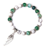Bracelet à perles en acrylique pendentif plume - EMAKUJITIA