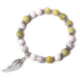 Bracelet à perles en acrylique pendentif plume - EMAKUJITIA