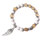 Bracelet à perles en acrylique pendentif plume - EMAKUJITIA