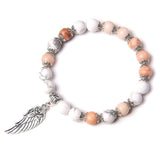 Bracelet à perles en acrylique pendentif plume - EMAKUJITIA