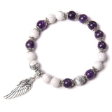 Bracelet à perles en acrylique pendentif plume - EMAKUJITIA