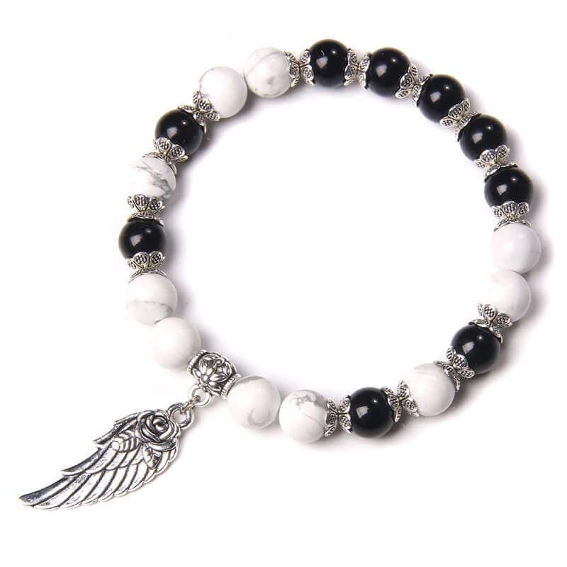 Bracelet à perles en acrylique pendentif plume - EMAKUJITIA