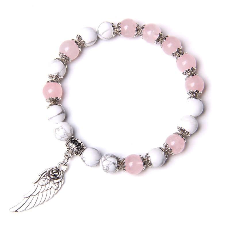 Bracelet à perles en acrylique pendentif plume - EMAKUJITIA