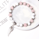 Bracelet à perles en acrylique pendentif plume - EMAKUJITIA