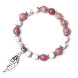 Bracelet à perles en acrylique pendentif plume - EMAKUJITIA