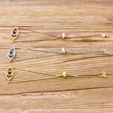 Bracelet ajustable motif œil serti de cristaux de zircon - EMAKUJITIA