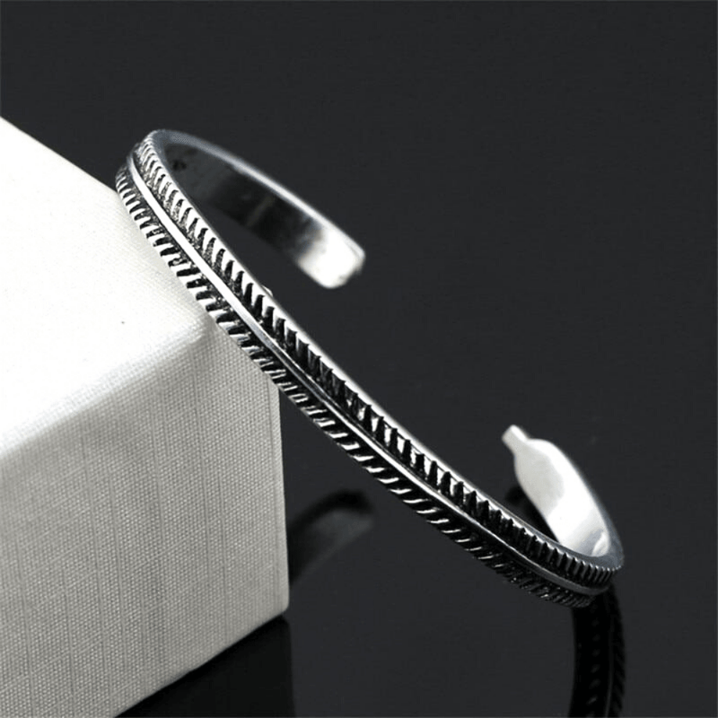 Bracelet argent unisexe style vintage - EMAKUJITIA