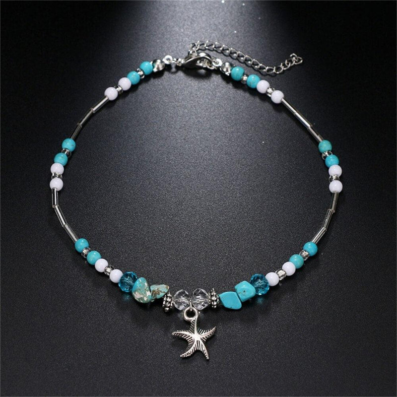 Bracelet de cheville à pendentif étoile de mer - EMAKUJITIA