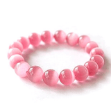 Bracelet élastique en pierre naturelle opale rose - EMAKUJITIA
