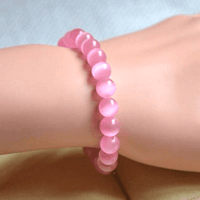 Bracelet élastique en pierre naturelle opale rose - EMAKUJITIA