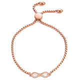 Bracelet fin ajustable en acier inoxydable cristaux de zircon - EMAKUJITIA
