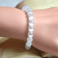 Bracelet vintage perles opale blanches - EMAKUJITIA