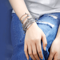 Bracelets double enroulement en métal pour femme - EMAKUJITIA
