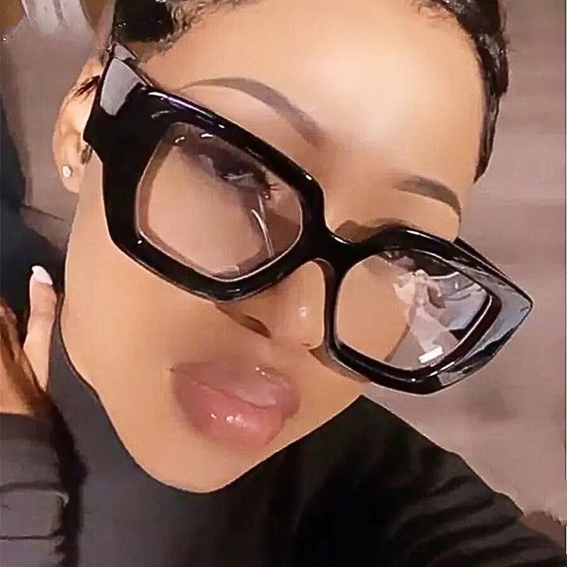 Colorful square oversized glasses