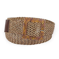 Ceinture boho tressée large boucle pour femme - EMAKUJITIA