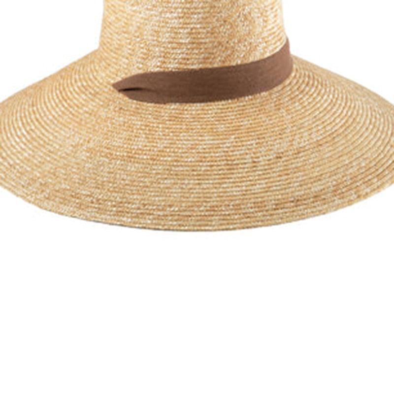 Chapeau de plage à bord large en paille pour femme - EMAKUJITIA