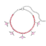 Chevillière cristaux de zircon motif papillon - EMAKUJITIA