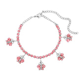 Chevillière cristaux de zircon motif papillon - EMAKUJITIA