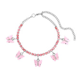 Chevillière cristaux de zircon motif papillon - EMAKUJITIA