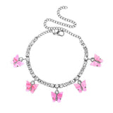 Chevillière cristaux de zircon motif papillon - EMAKUJITIA