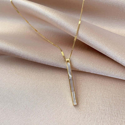 Collier à pendentif long en acier pour femmes - EMAKUJITIA