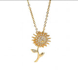Collier avec pendentif en acier inoxydable serti de cristaux - EMAKUJITIA