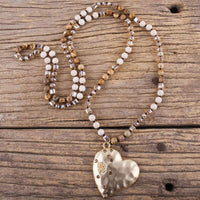 Collier bohème avec pendentif en forme de cœur - EMAKUJITIA