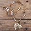 Collier bohème avec pendentif en forme de cœur