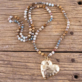 Collier bohème avec pendentif en forme de cœur - EMAKUJITIA