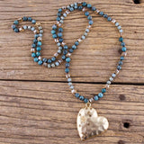 Collier bohème avec pendentif en forme de cœur - EMAKUJITIA