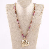 Collier bohème avec pendentif en forme de cœur - EMAKUJITIA