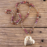 Collier bohème avec pendentif en forme de cœur - EMAKUJITIA
