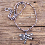 Collier bohème avec pendentif libellule - EMAKUJITIA