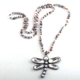 Collier bohème avec pendentif libellule - EMAKUJITIA